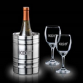 3 Piece Perla Wine Cooler Set w/ 2 Carberry Wine Glasses